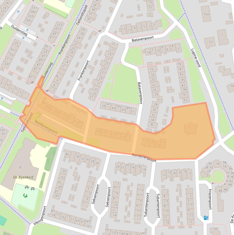 Kaart van postcodegebied 3991JE.