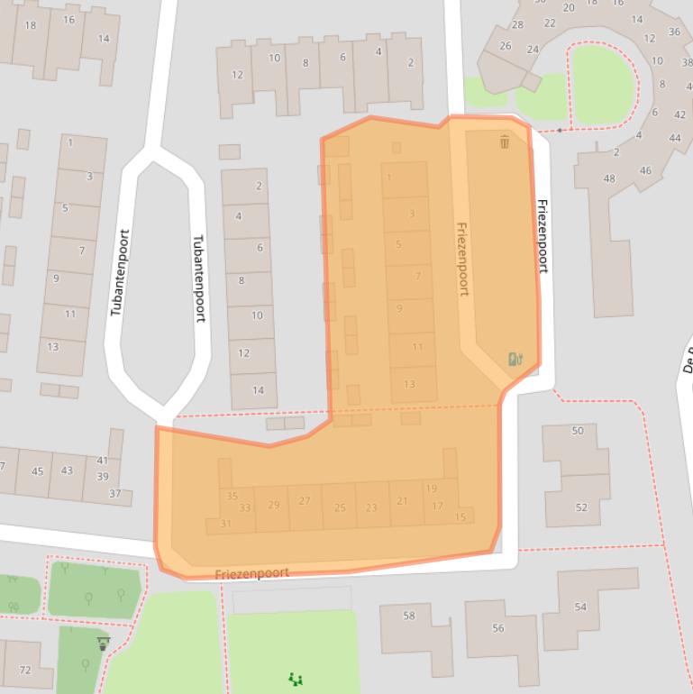 Kaart van postcodegebied 3991JH.
