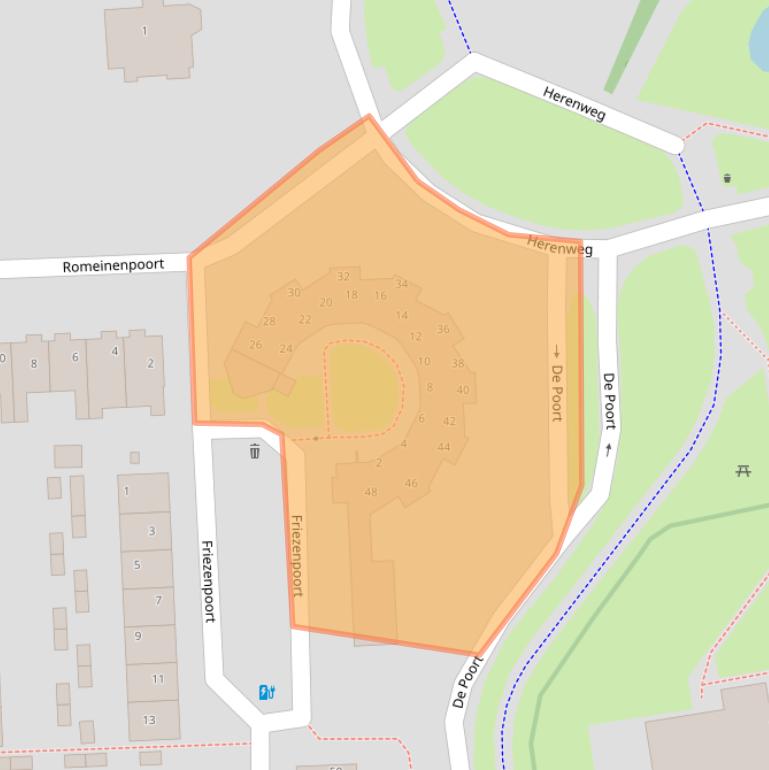 Kaart van postcodegebied 3991JK.