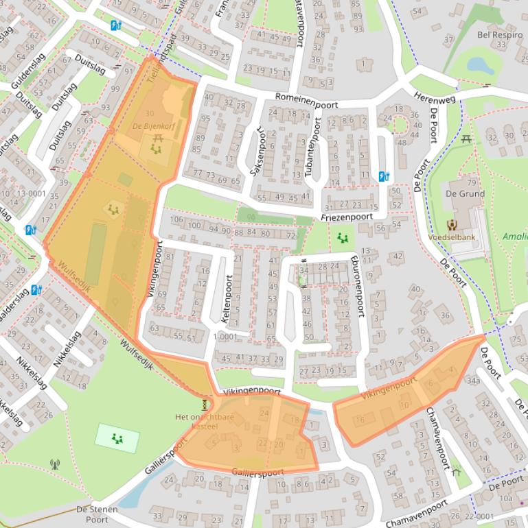 Kaart van postcodegebied 3991JS.