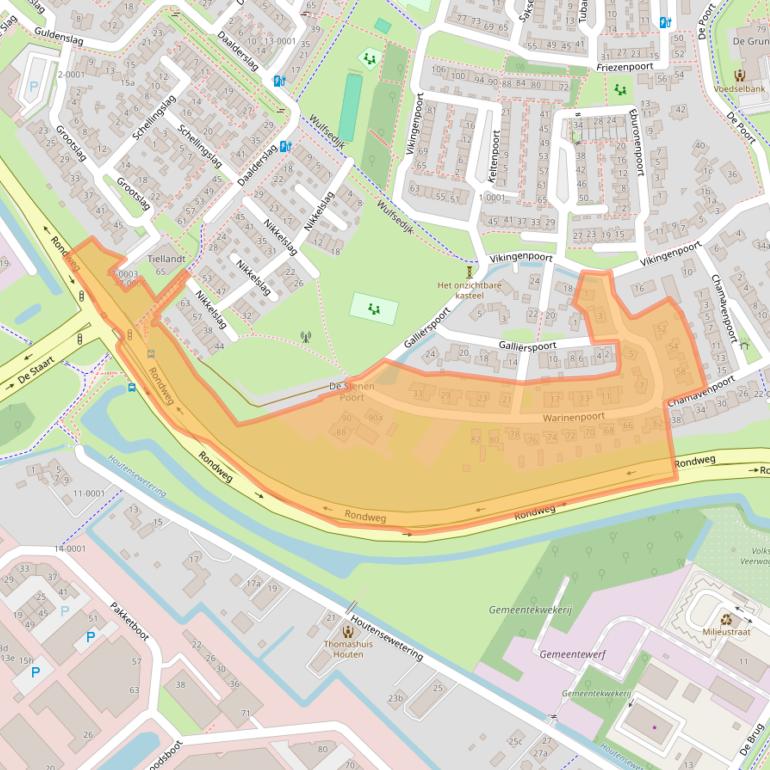 Kaart van postcodegebied 3991JZ.