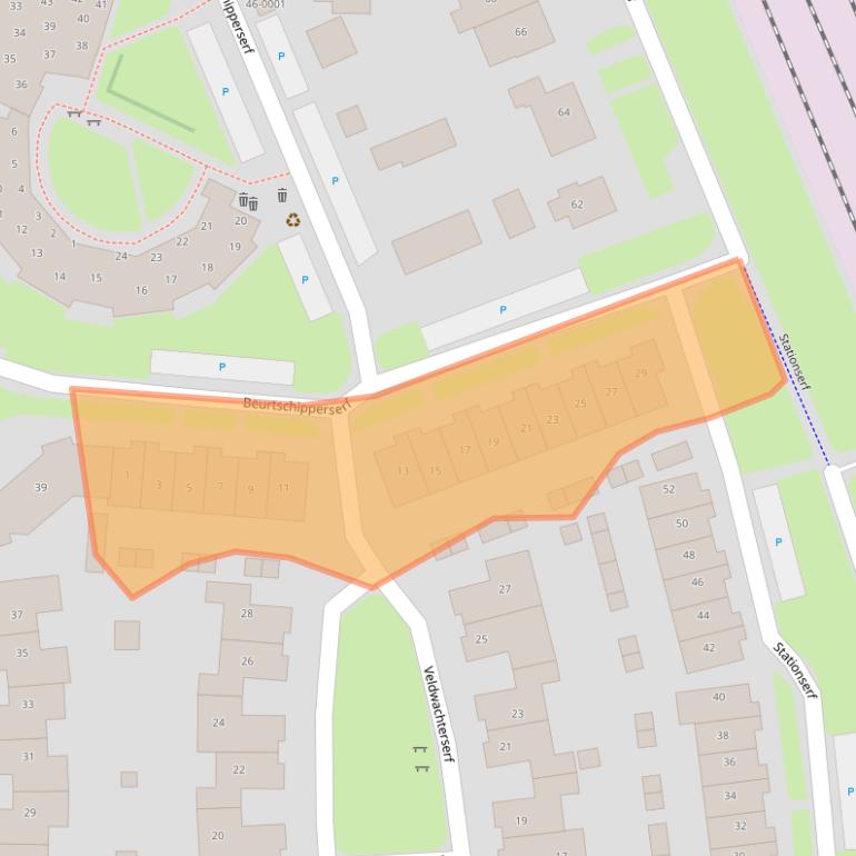 Kaart van postcodegebied 3991KM.