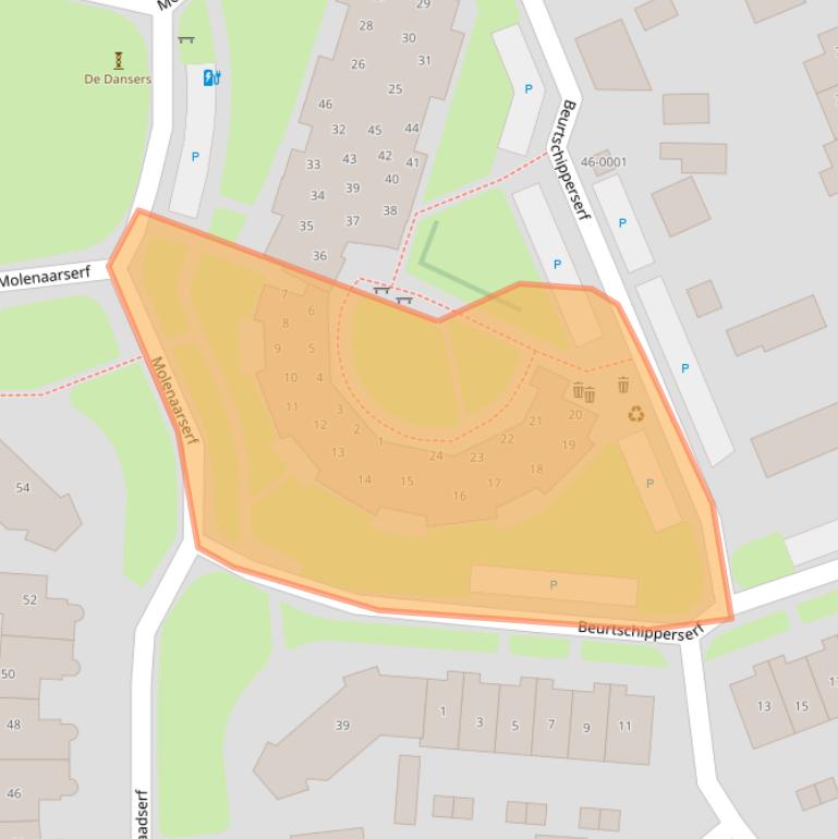 Kaart van postcodegebied 3991KN.