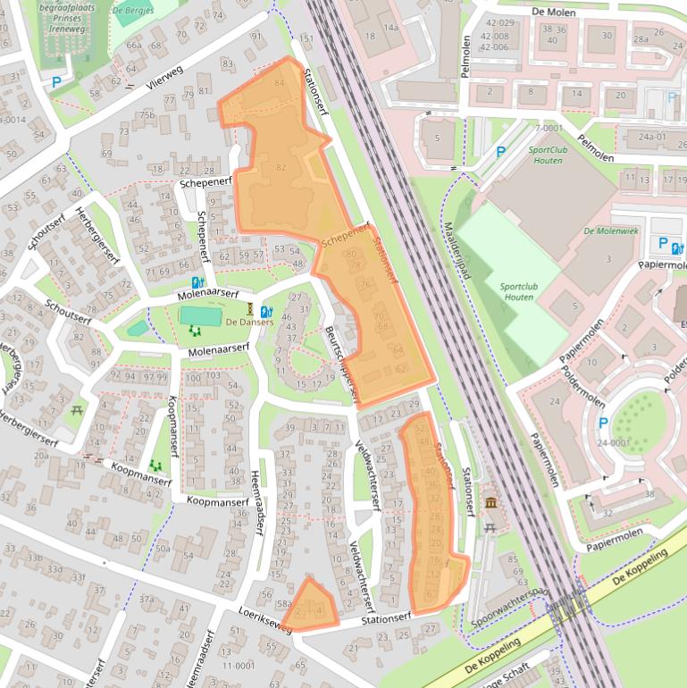 Kaart van postcodegebied 3991KZ.