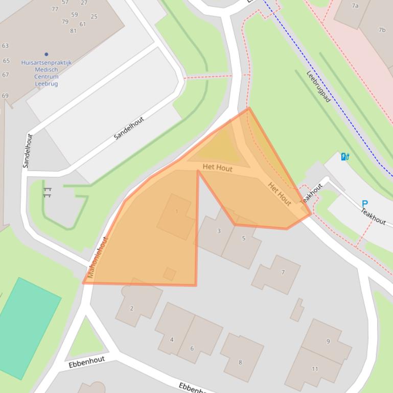 Kaart van postcodegebied 3991LH.