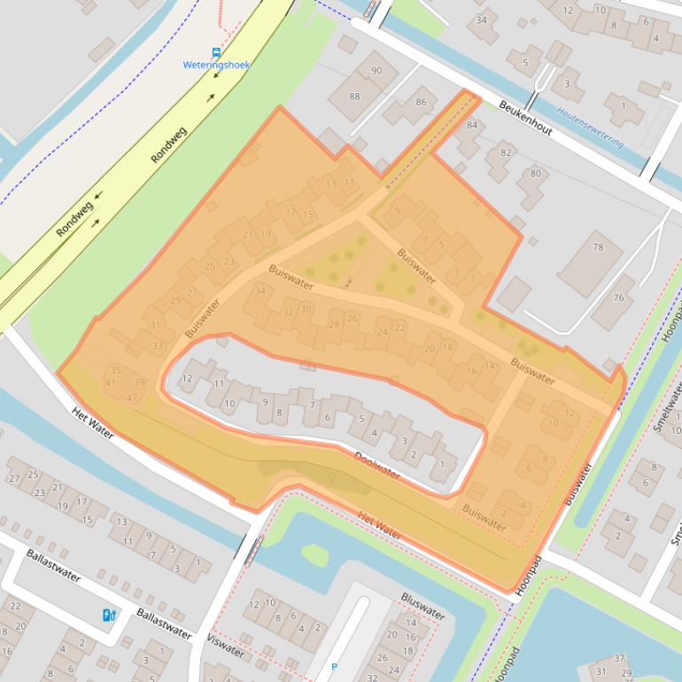 Kaart van postcodegebied 3991MZ.