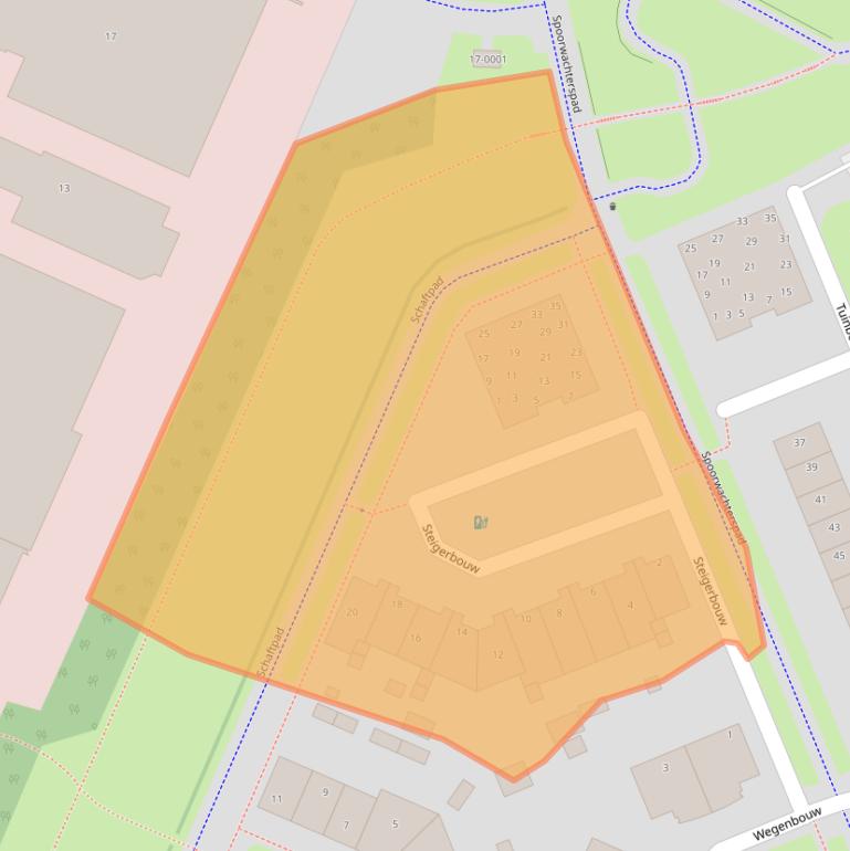 Kaart van postcodegebied 3991NZ.