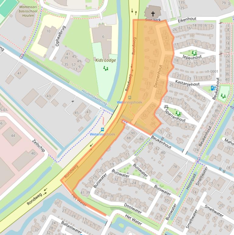 Kaart van postcodegebied 3991PP.