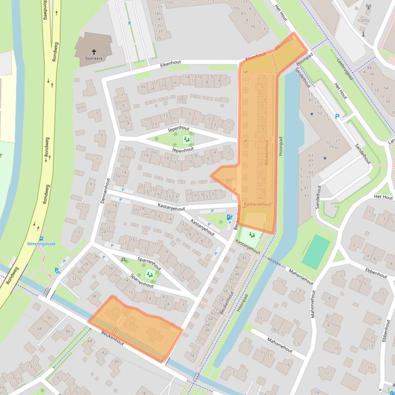 Kaart van postcodegebied 3991PV.
