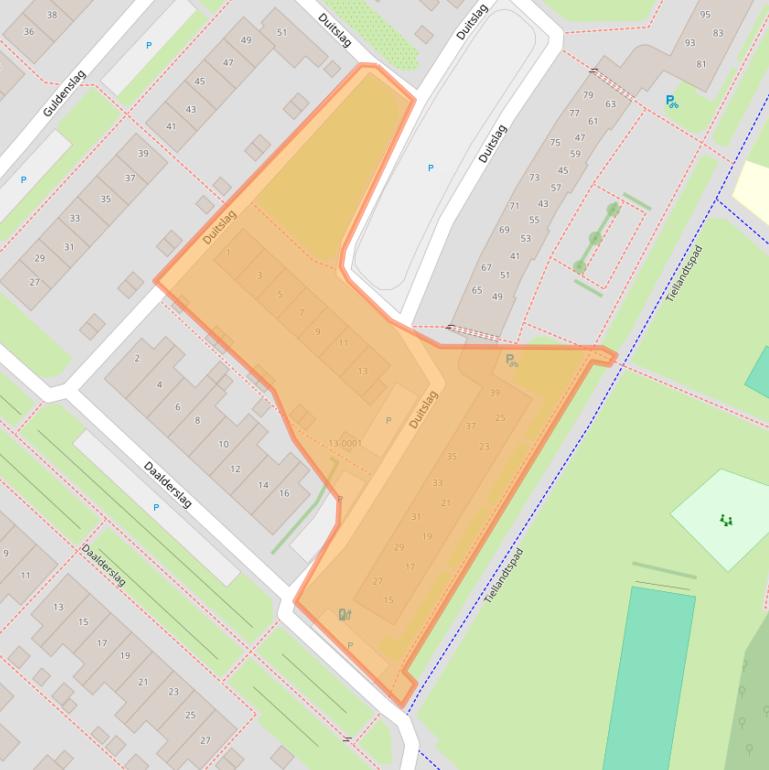 Kaart van postcodegebied 3991RJ.