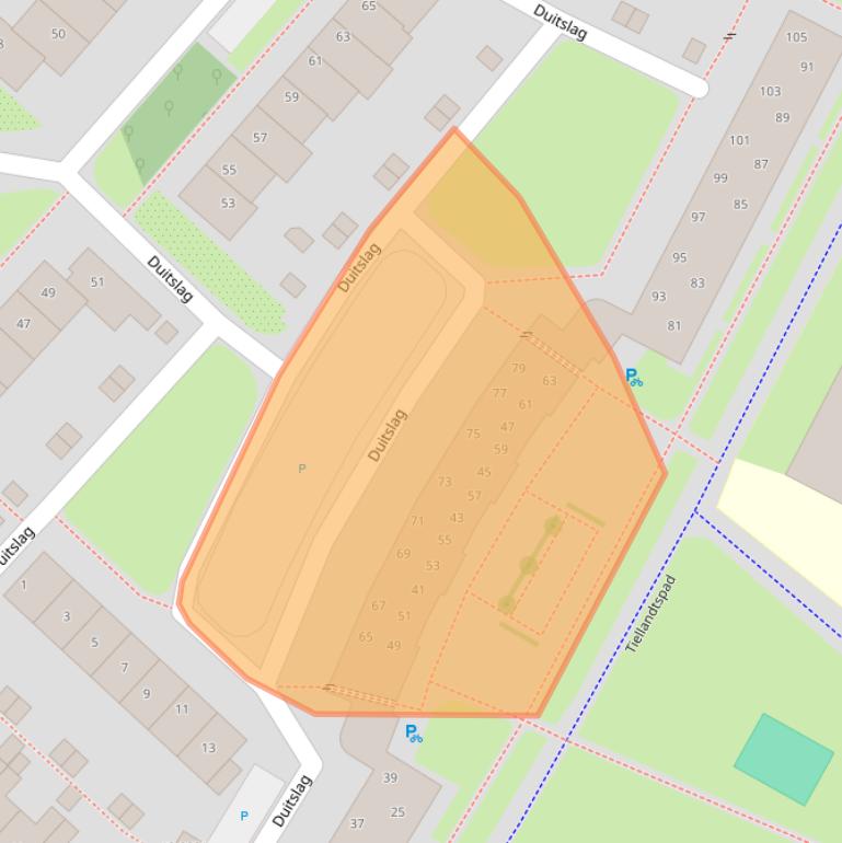 Kaart van postcodegebied 3991RK.