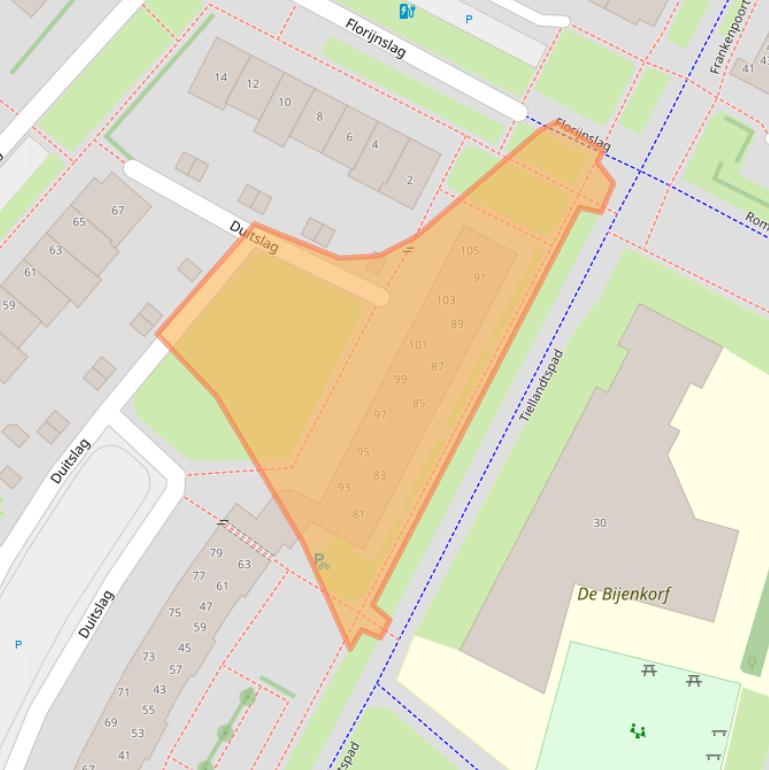 Kaart van postcodegebied 3991RL.