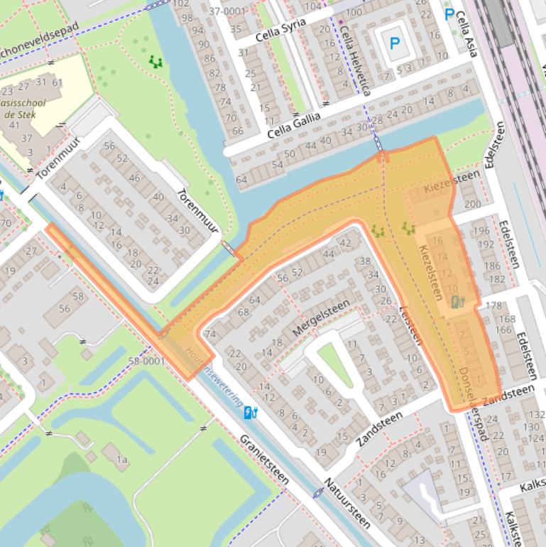 Kaart van postcodegebied 3991SJ.