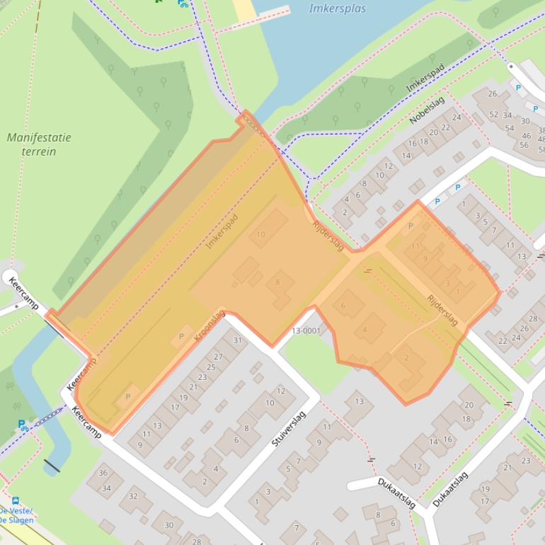 Kaart van postcodegebied 3991TT.