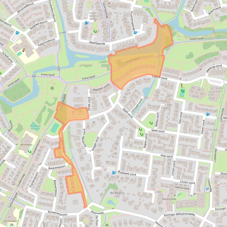 Kaart van postcodegebied 3991VH.