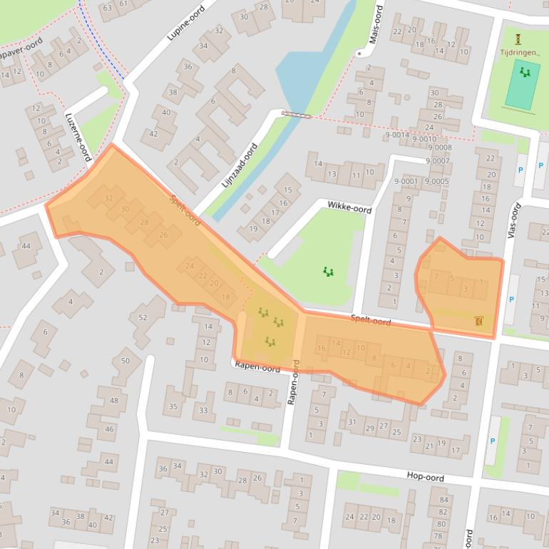 Kaart van postcodegebied 3991XH.