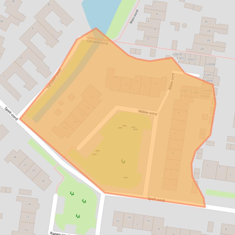 Kaart van postcodegebied 3991XJ.
