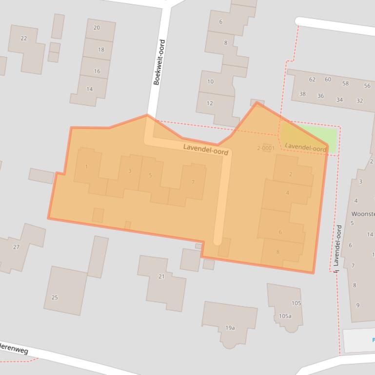 Kaart van postcodegebied 3991XX.