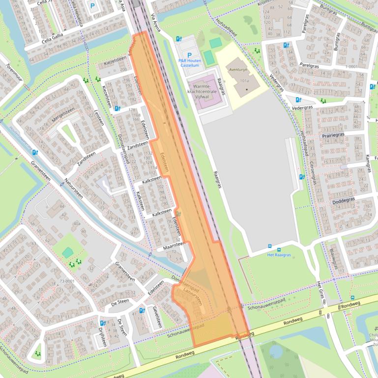 Kaart van postcodegebied 3991ZJ.