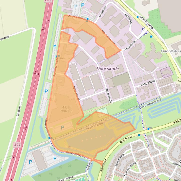 Kaart van postcodegebied 3992AE.