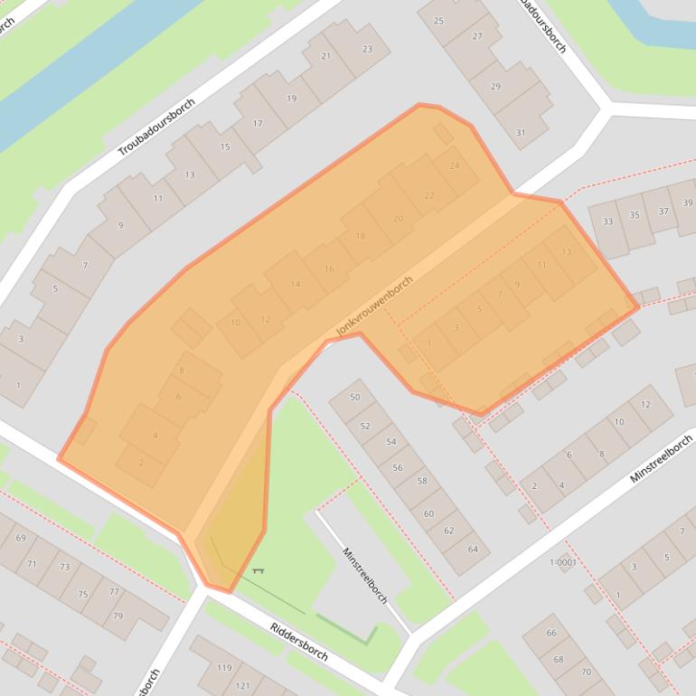 Kaart van postcodegebied 3992BD.