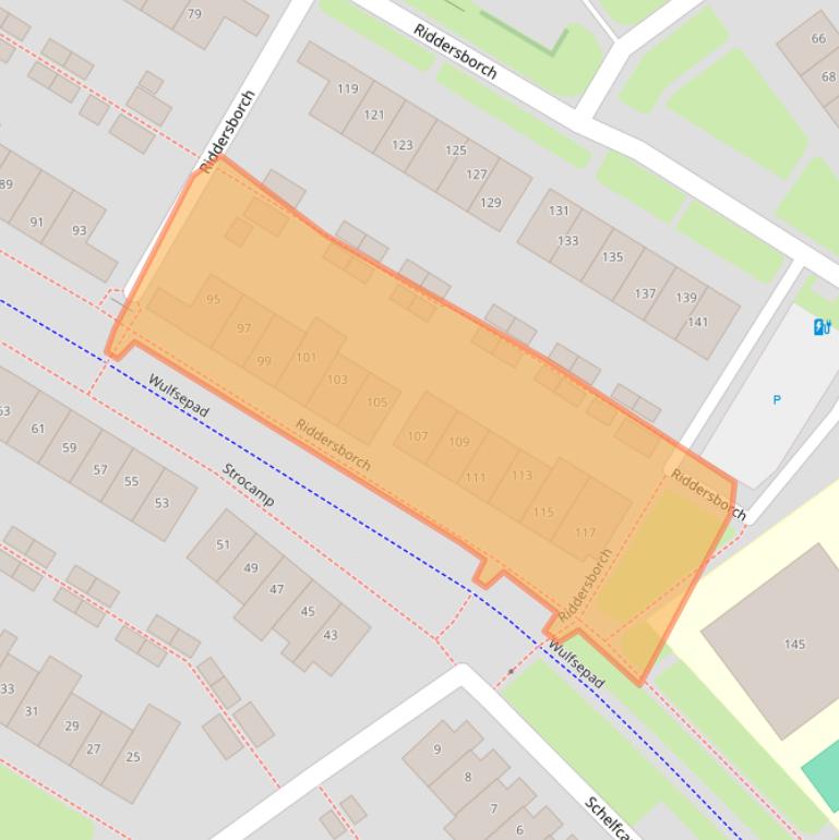 Kaart van postcodegebied 3992BJ.