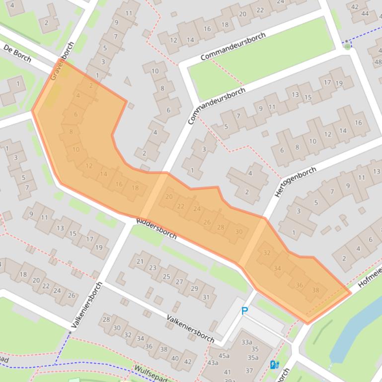 Kaart van postcodegebied 3992BL.