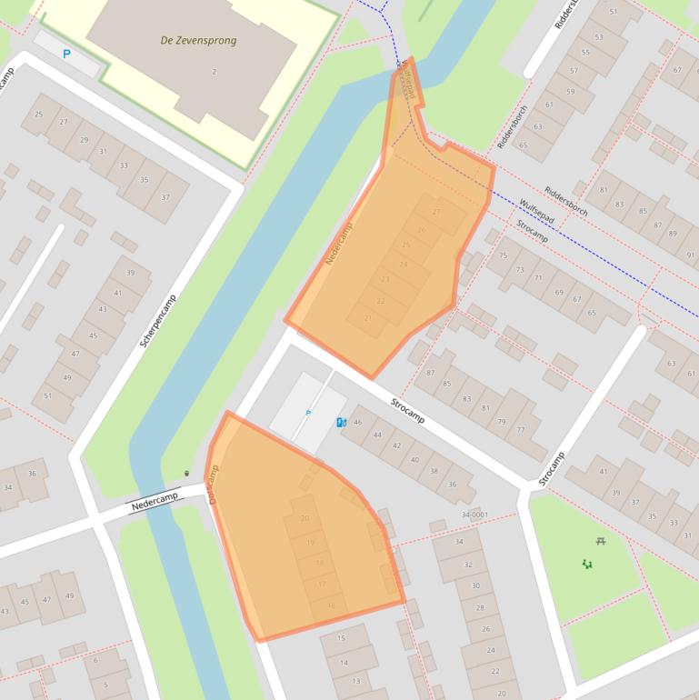 Kaart van postcodegebied 3992BP.