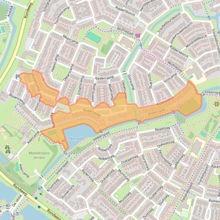 Kaart van postcodegebied 3992BZ.