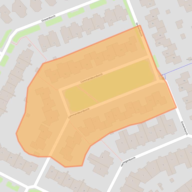 Kaart van postcodegebied 3992CD.