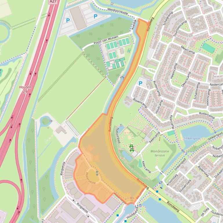 Kaart van postcodegebied 3992DB.