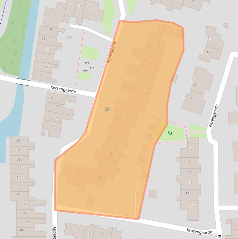 Kaart van postcodegebied 3992JG.