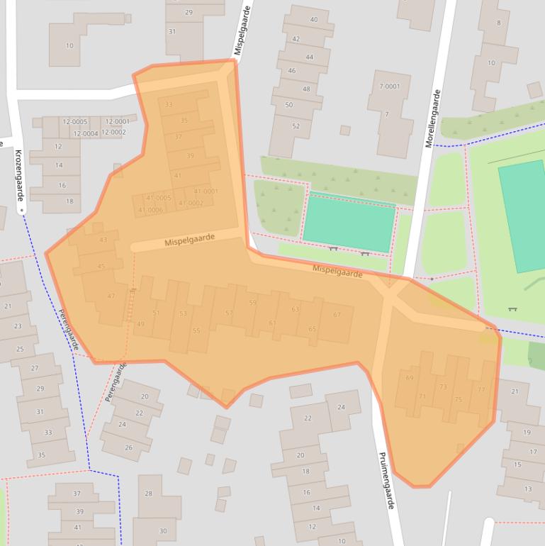 Kaart van postcodegebied 3992JV.