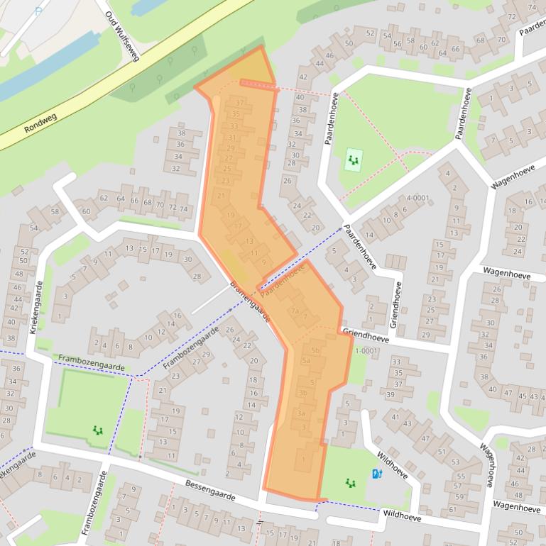 Kaart van postcodegebied 3992KE.