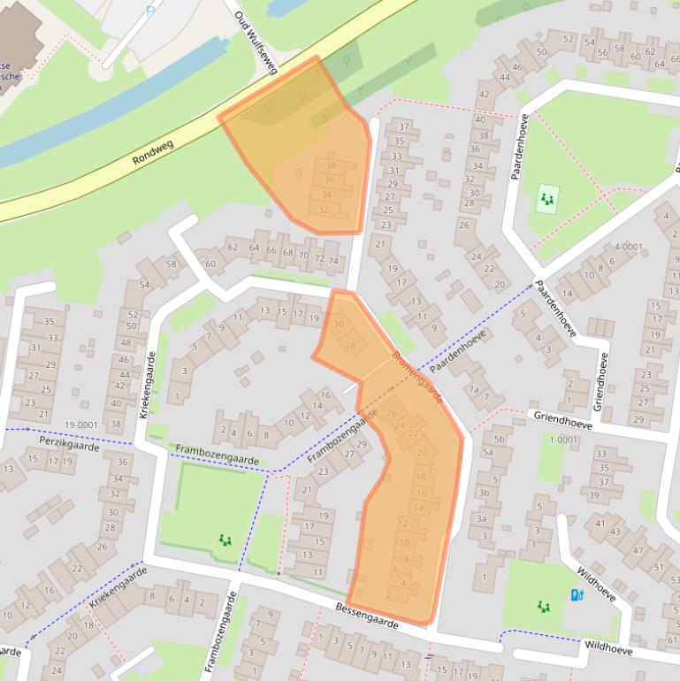 Kaart van postcodegebied 3992KG.