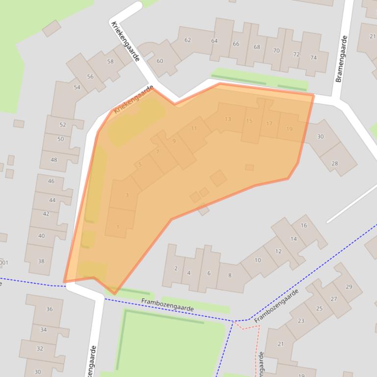 Kaart van postcodegebied 3992KH.