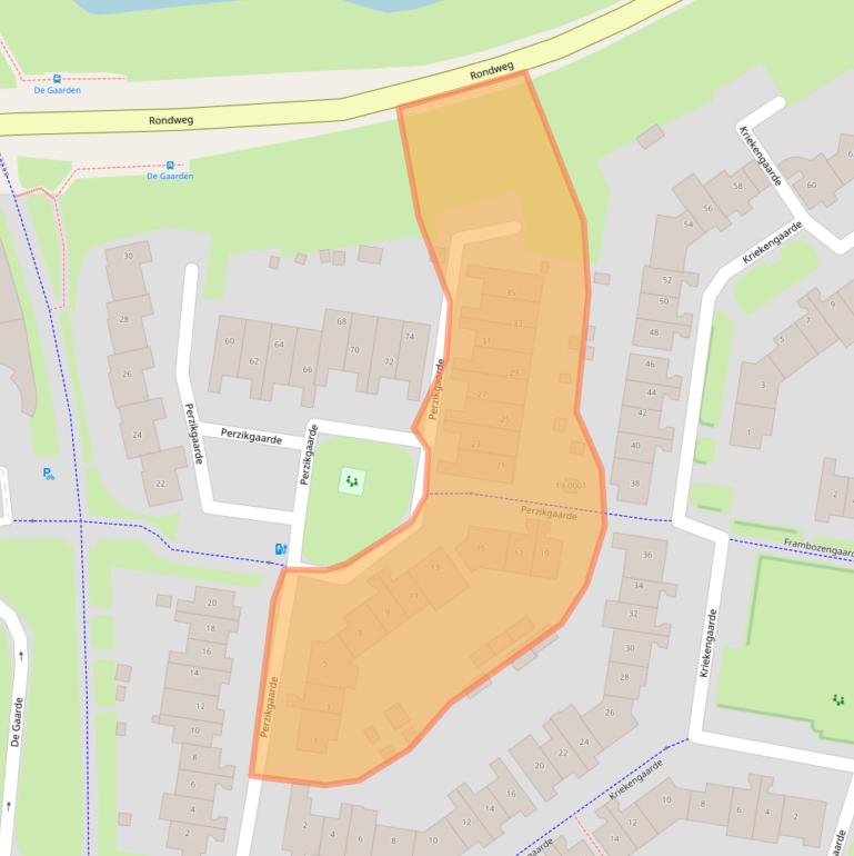 Kaart van postcodegebied 3992KL.