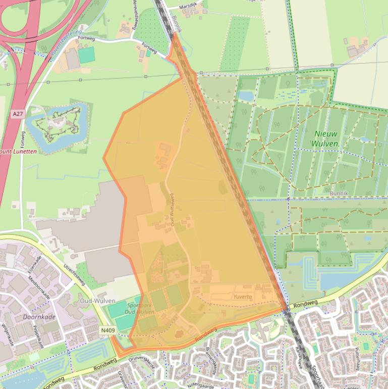 Kaart van postcodegebied 3992LT.