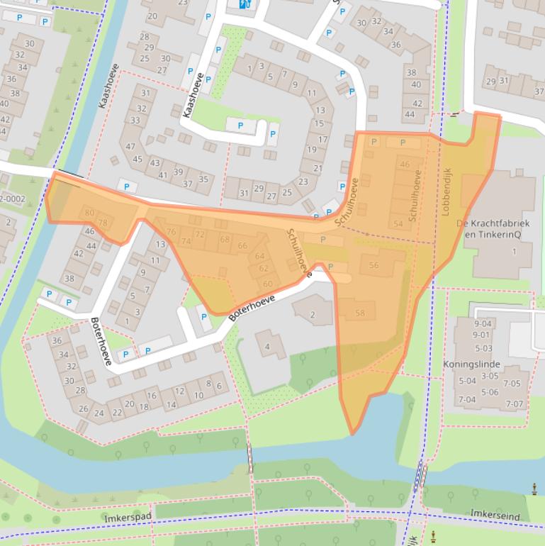 Kaart van postcodegebied 3992NE.