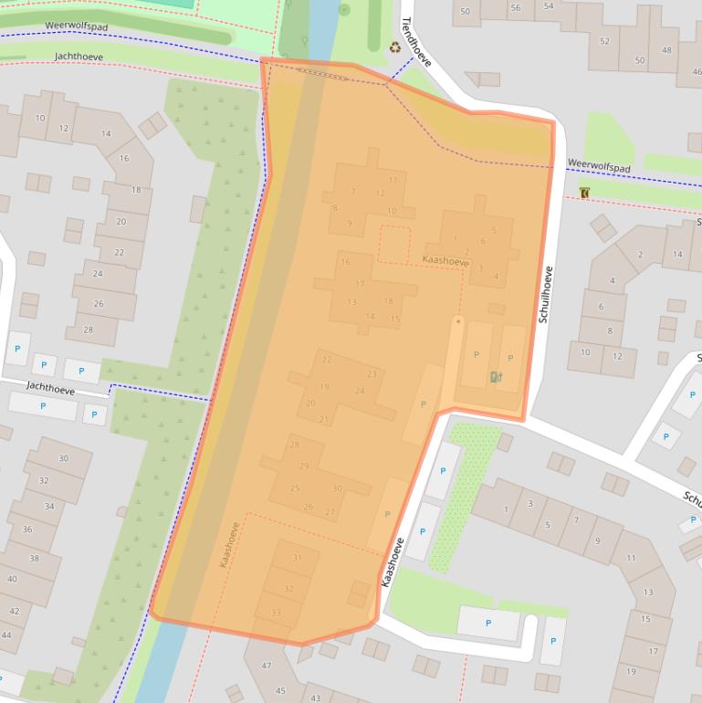 Kaart van postcodegebied 3992NG.