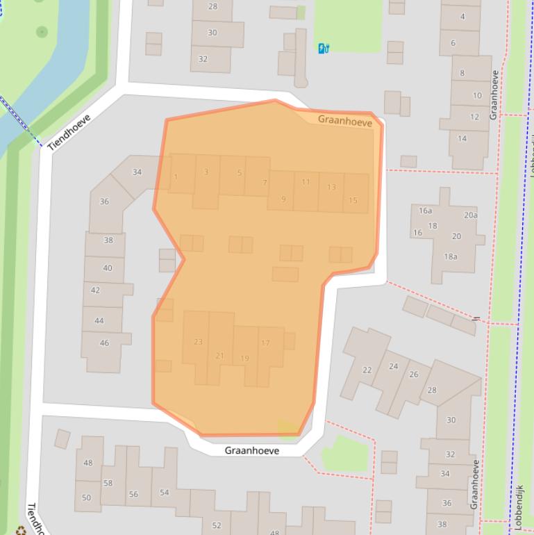 Kaart van postcodegebied 3992NH.