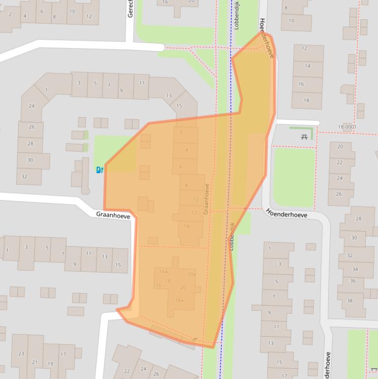Kaart van postcodegebied 3992NJ.