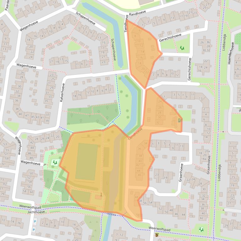 Kaart van postcodegebied 3992NM.