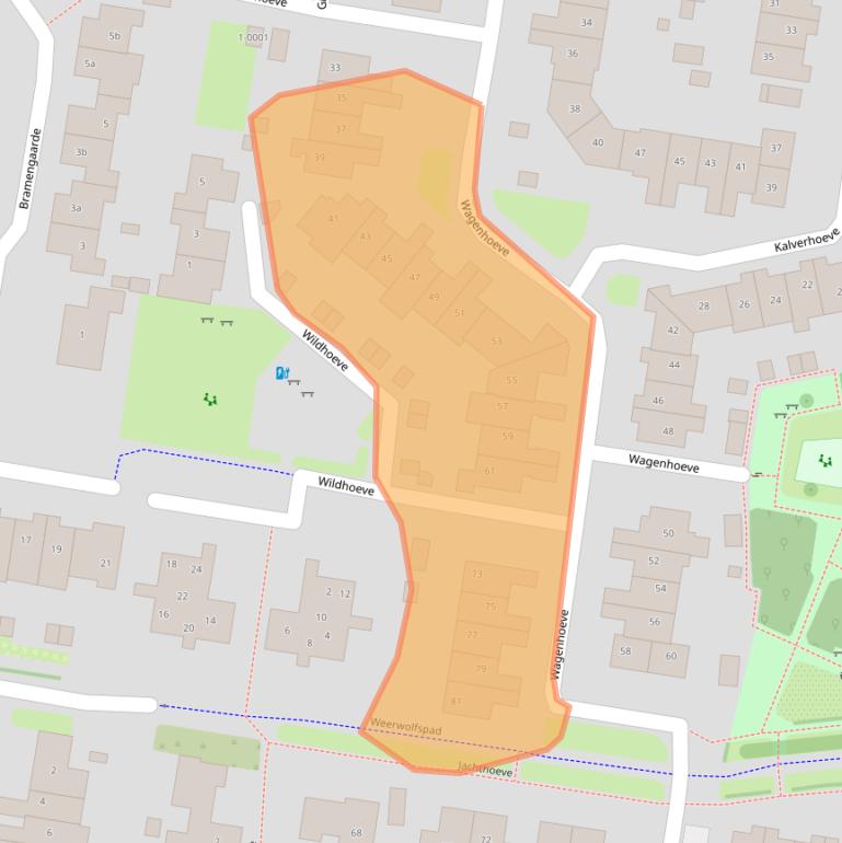 Kaart van postcodegebied 3992PB.