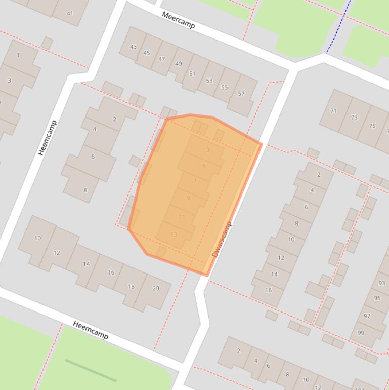 Kaart van postcodegebied 3992RL.