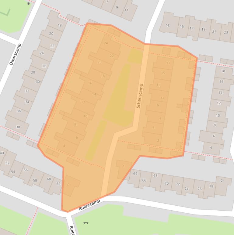 Kaart van postcodegebied 3992RR.