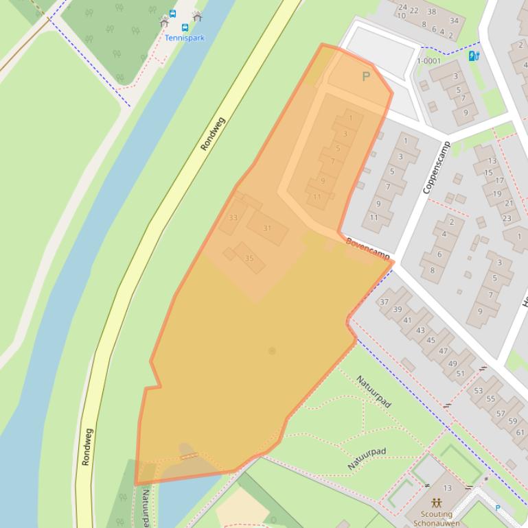 Kaart van postcodegebied 3992RW.