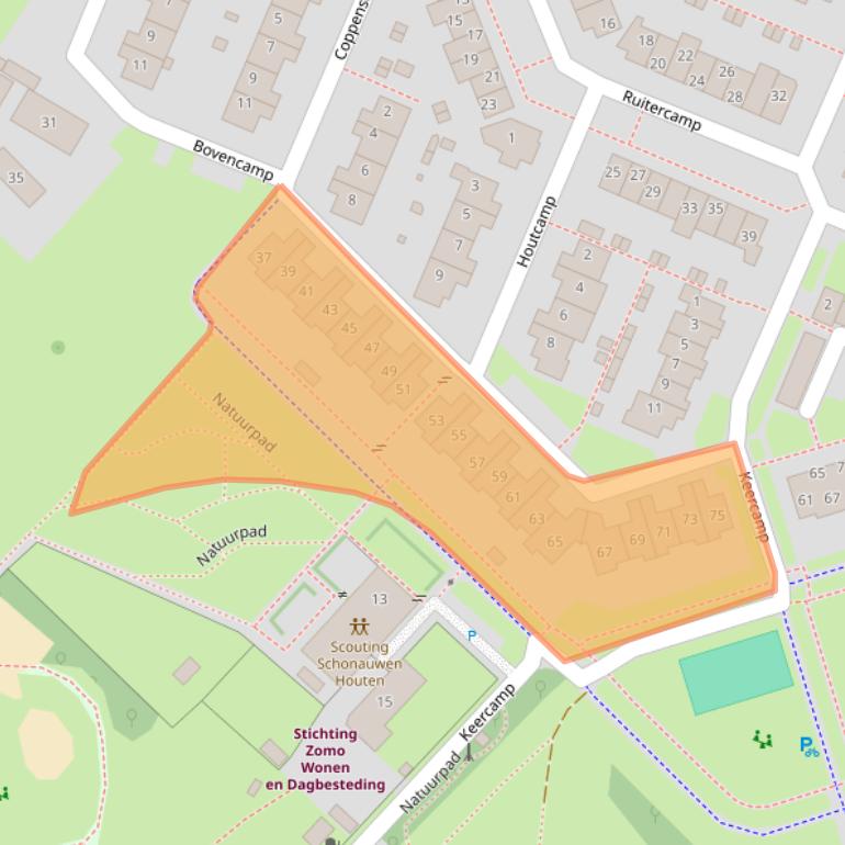 Kaart van postcodegebied 3992RX.