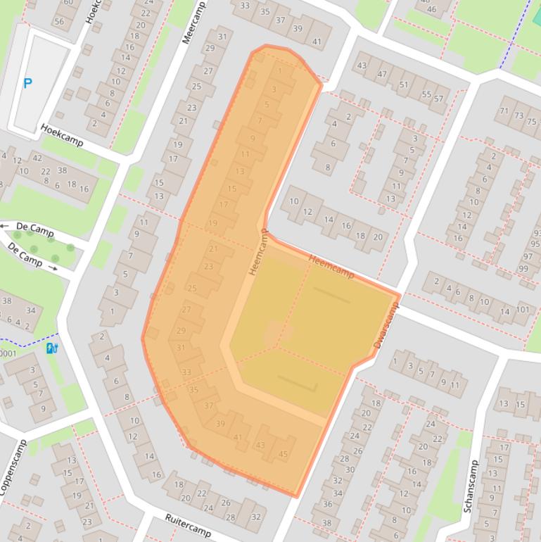 Kaart van postcodegebied 3992SH.