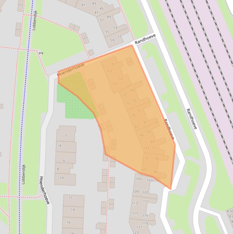 Kaart van postcodegebied 3992XC.